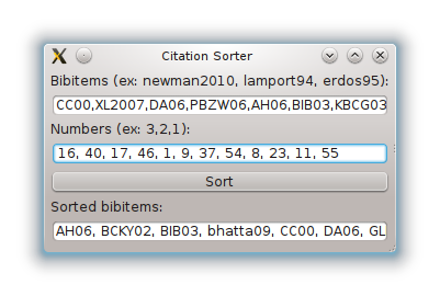 Citation Sorter